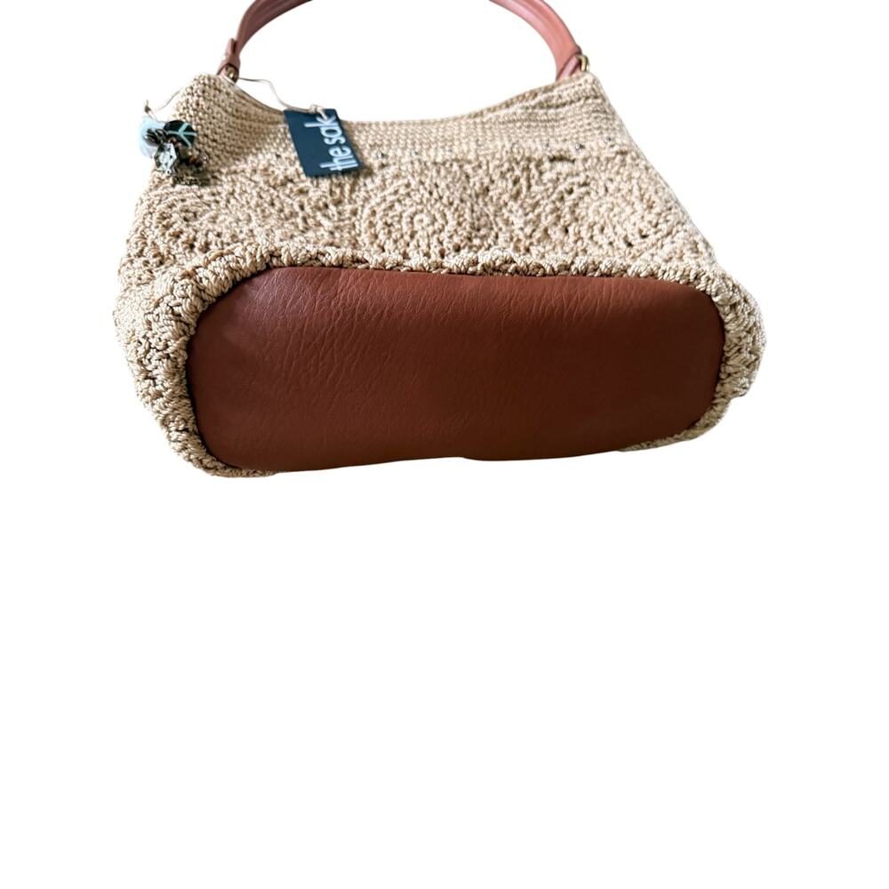 The Sak Sequoia Hand Crochet Hobo Bag Bamboo Medallion Shoulder Bag w/Charms NWT - Picture 4 of 10